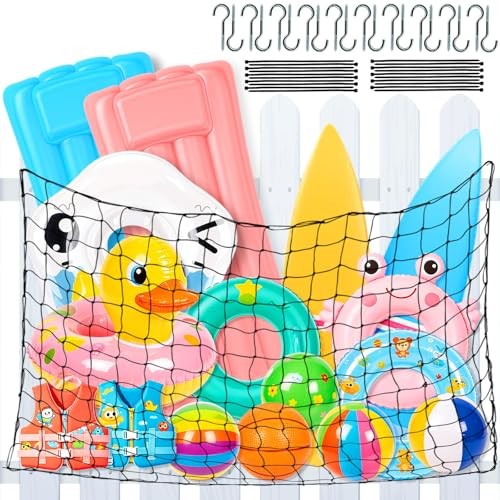 71 x 47 in Large Pool Toy Float Storage Net,Hanging Elastic Mesh Net Organizer