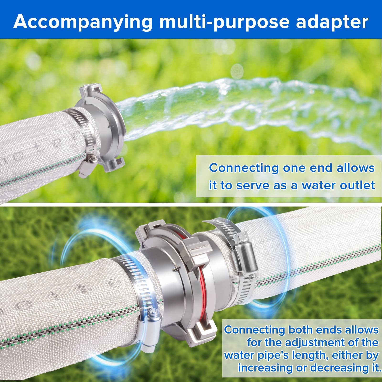 Wcxsslbh Pool Backwash Hose 3 100 Ft Heavy Duty Pvc Water Discharge Hose