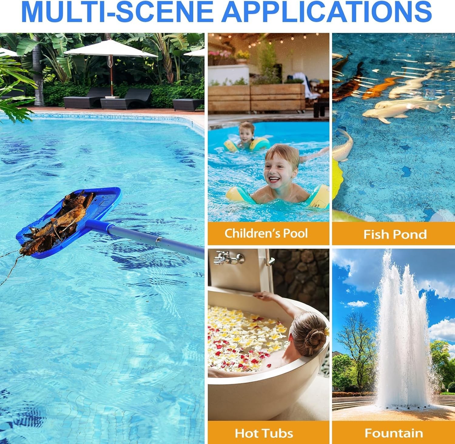 Corrosion-Resistant Pool Skimmer Net with Telescopic Pole, Easy and Efficient