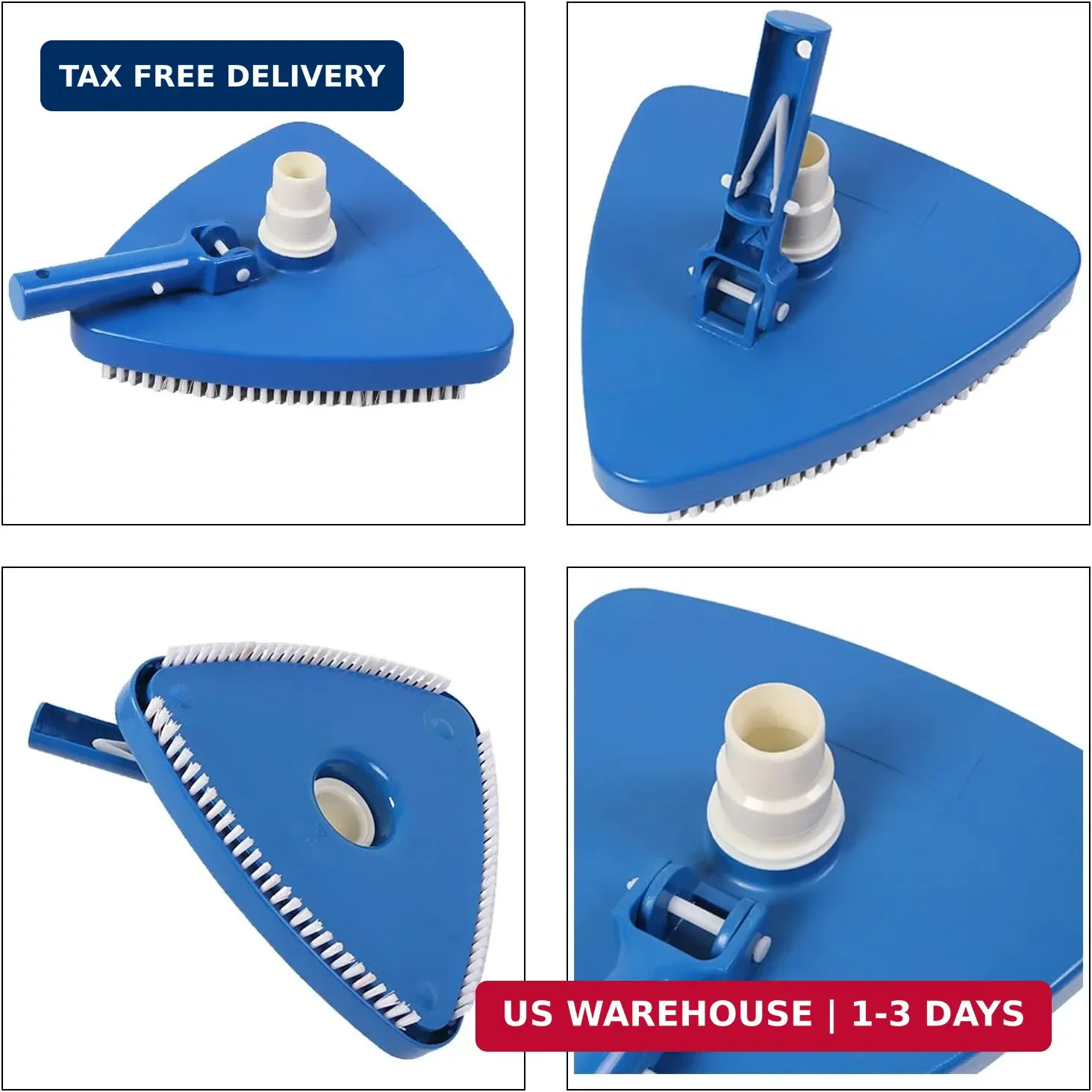 Triangular Vinyl Pool Vacuum Head, Weighted Swimming Pool Vacuums for Above Grou