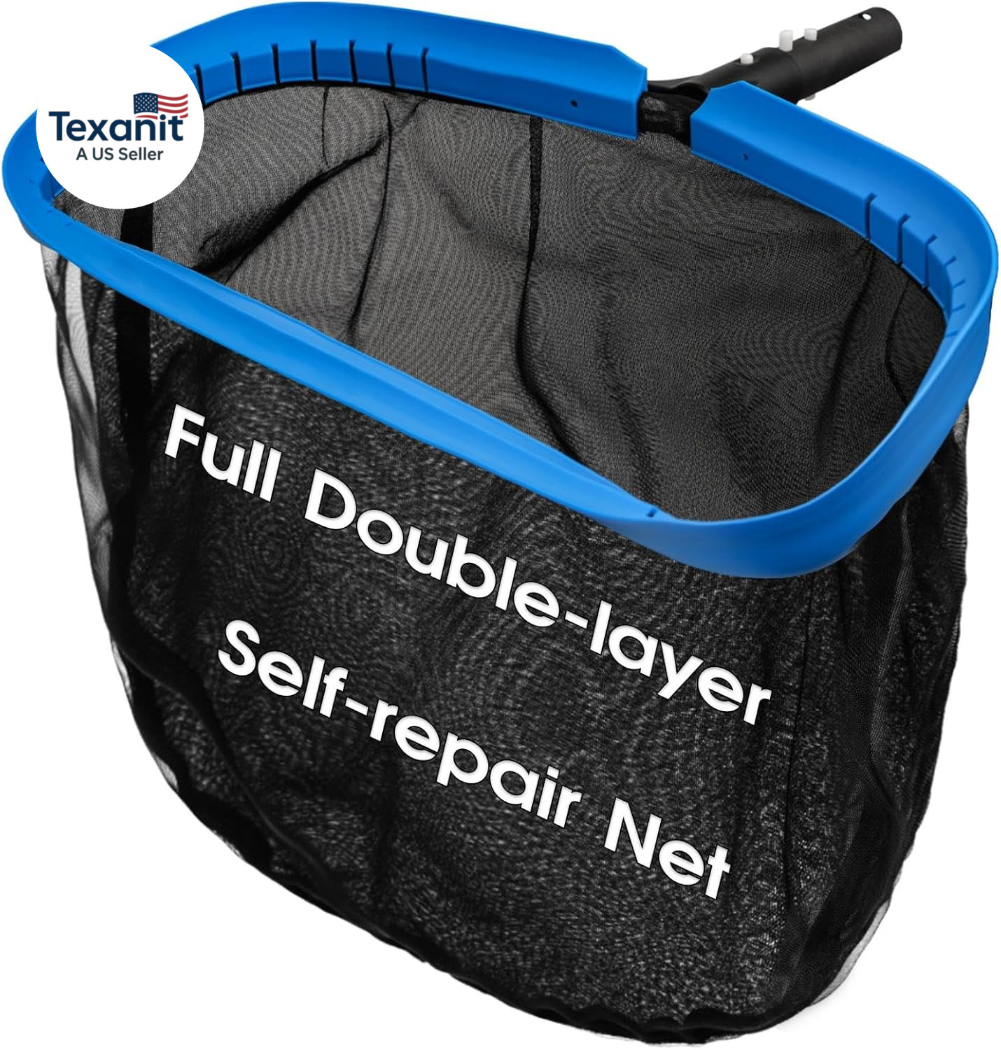 Upgraded Full Double Layer Pool Net Rake,17.5 » – Outer Heavy Duty Self-Repair N