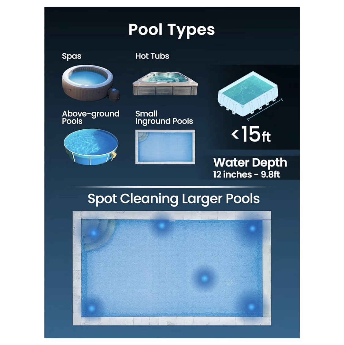 KOKIDO XTROVAC 110 Rechargeable Handheld SWIMMING Pool Vacuum Set Model EV05