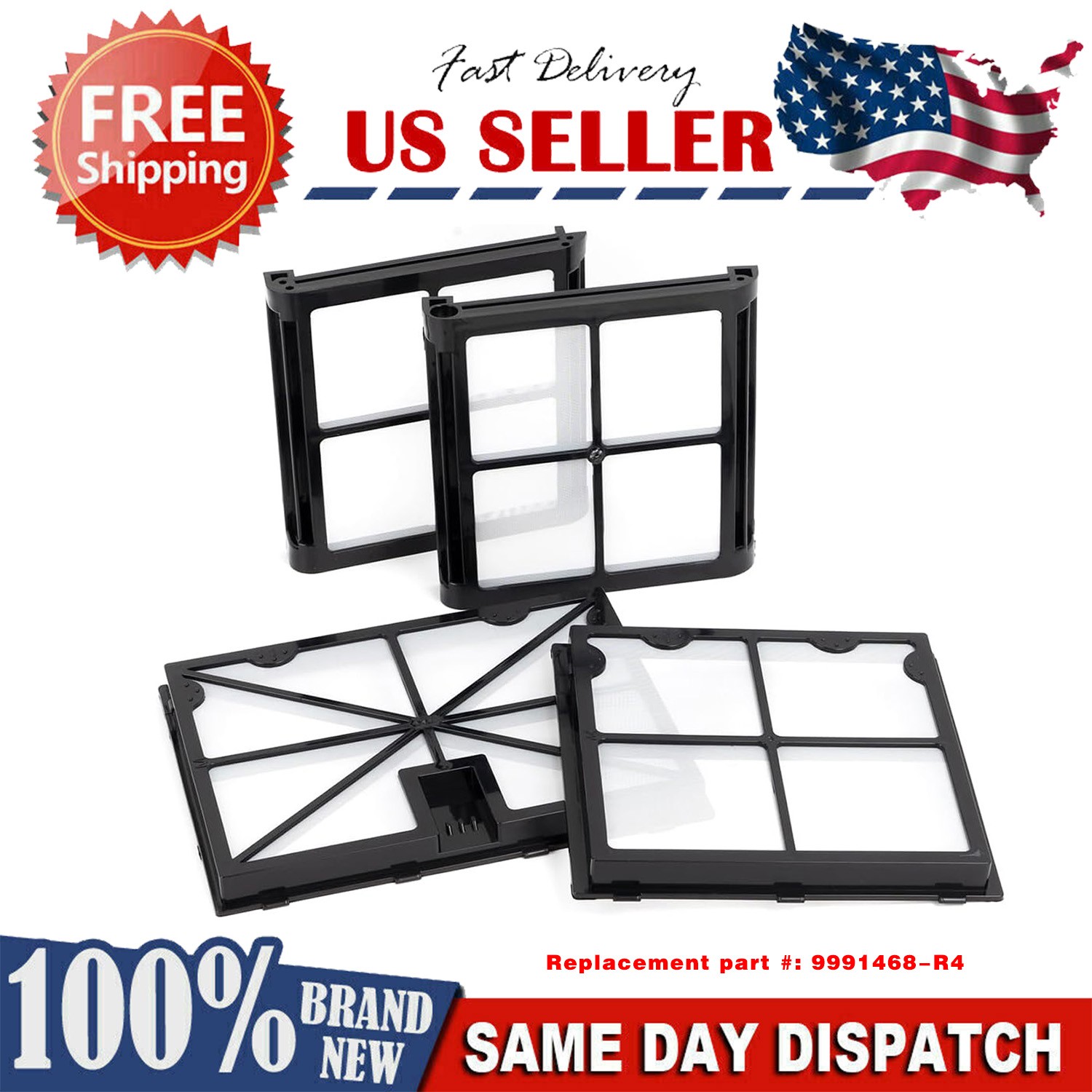 Fine Filter Panels Replacement Part kit for Dolphin S300 Prowler 910