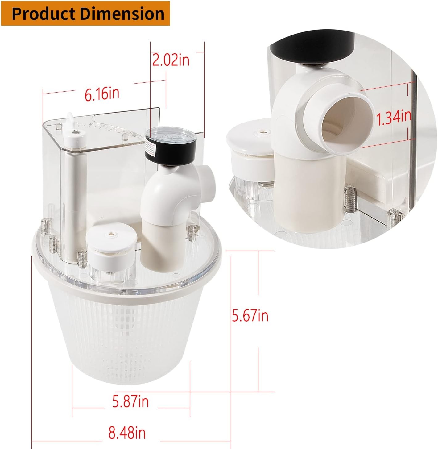 Part for R211100 Vac-Mate Pool Cleaner Dispenser Box Vacuum Skimmer Attachment