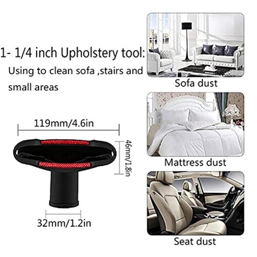 1 1/4 inch Vacuum Attachments Brushes Kit 1-1/4 inch 1-3/8 inch Vacuum Cleaner