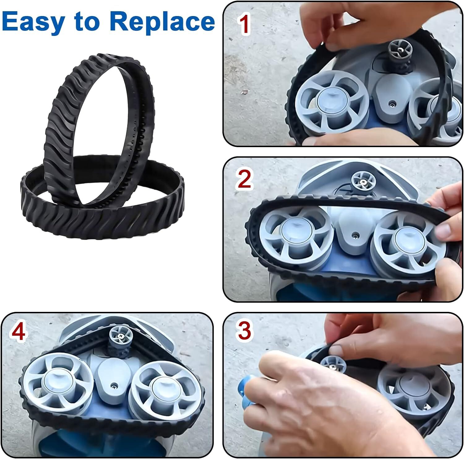 2 Pack MX8 MX6 Pool Cleaner Tire Track R0526100 For Zodiac MX8 Elite, MX6 Elite