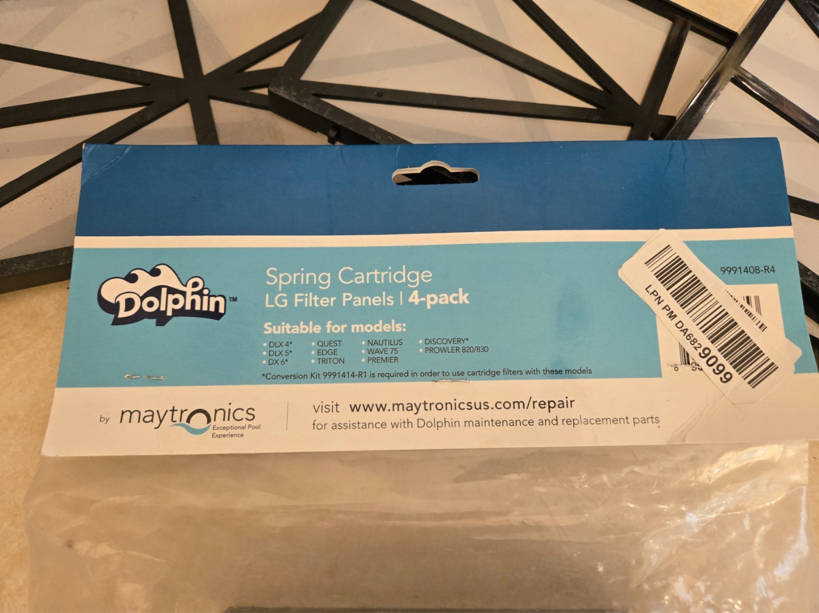 Genuine Dolphin – 8 Filters – Spring Cartridge LG Filter Panels-9991408-R4