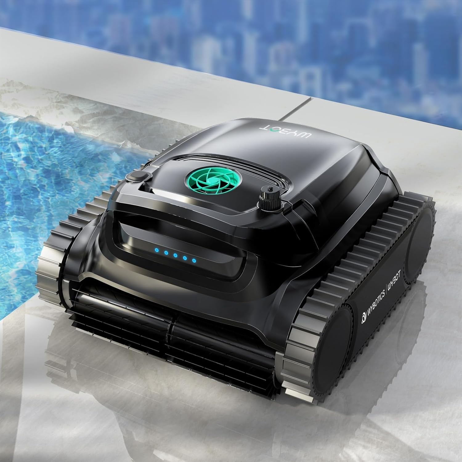 WYBOT M1 Robotic Pool Cleaner | App Control | 300min/4305sq ft | 10,000mAh Brush