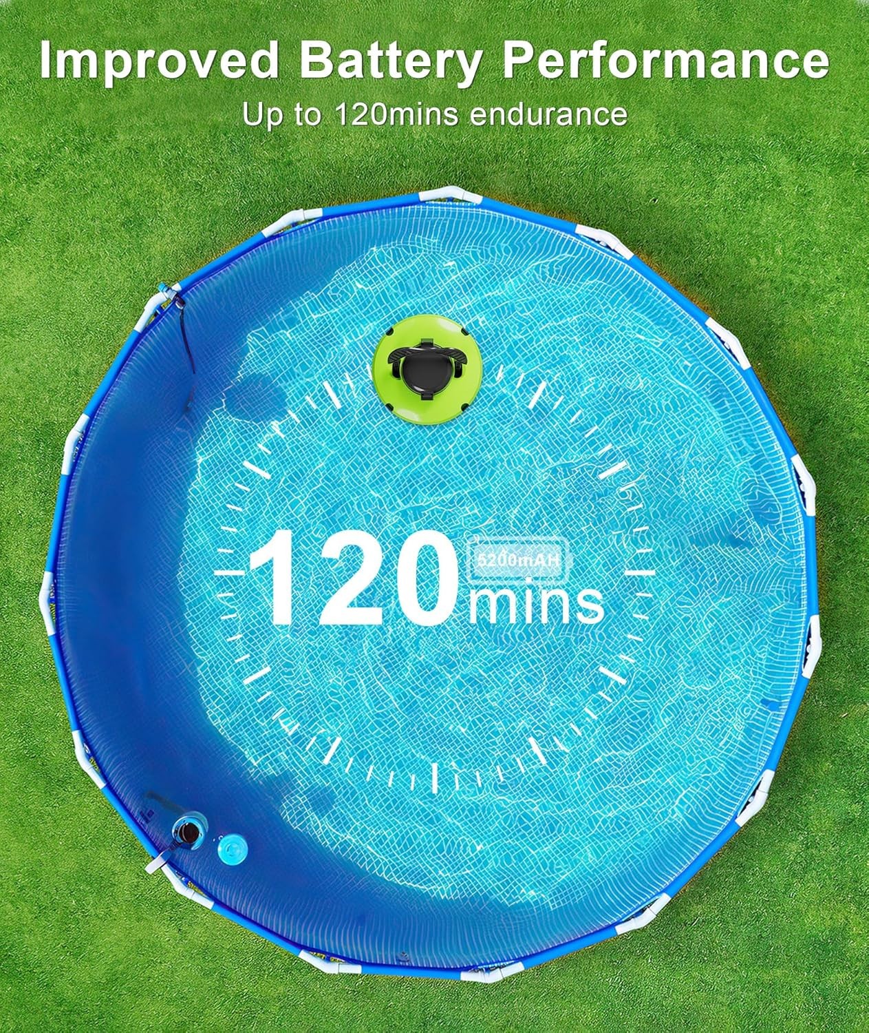 Kosgho PZ0-18,Cordless Pool Vacuum Cleaner for In Ground & Above Ground Pools