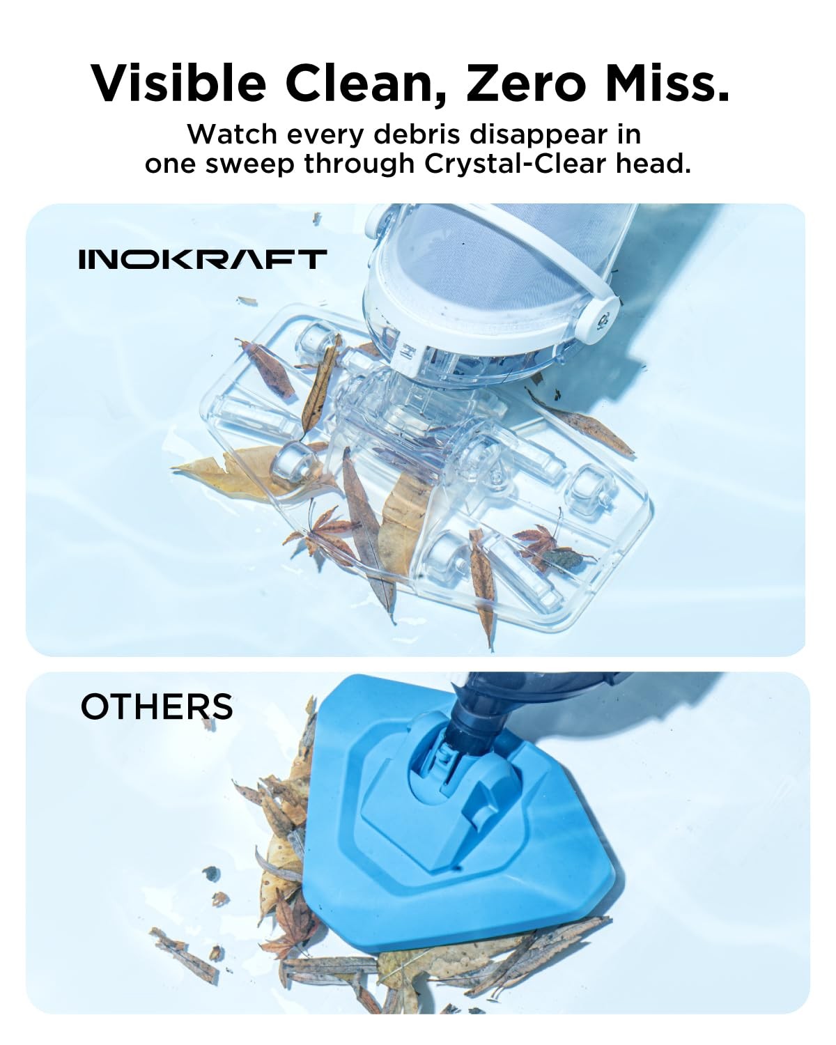 InoKraft Pool Vacuum for Above Ground Pool, Cordless Pool Vacuum for Inground…