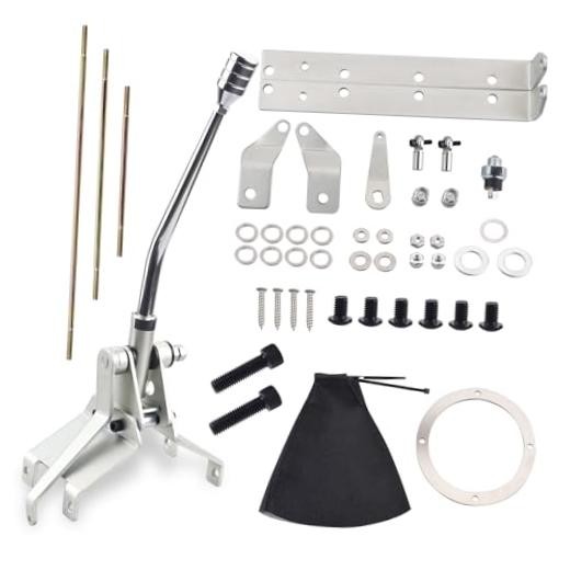 Transmission Shifter Set Turbo 350 Automatic Shifter Kit with 12&Prime; Stick, Fit