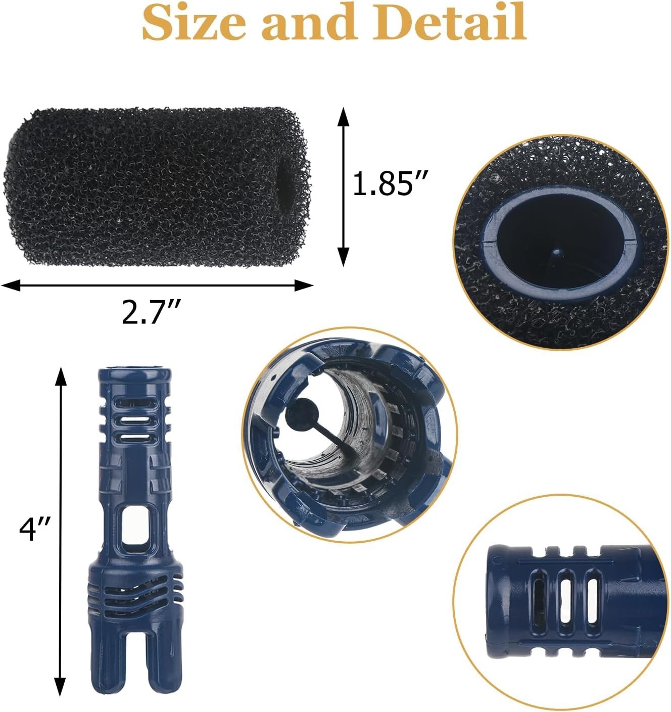 Pro-Grade 2 Tail Sweep Replacement & Foam Scrubbers for Polaris 3900, 180, 480