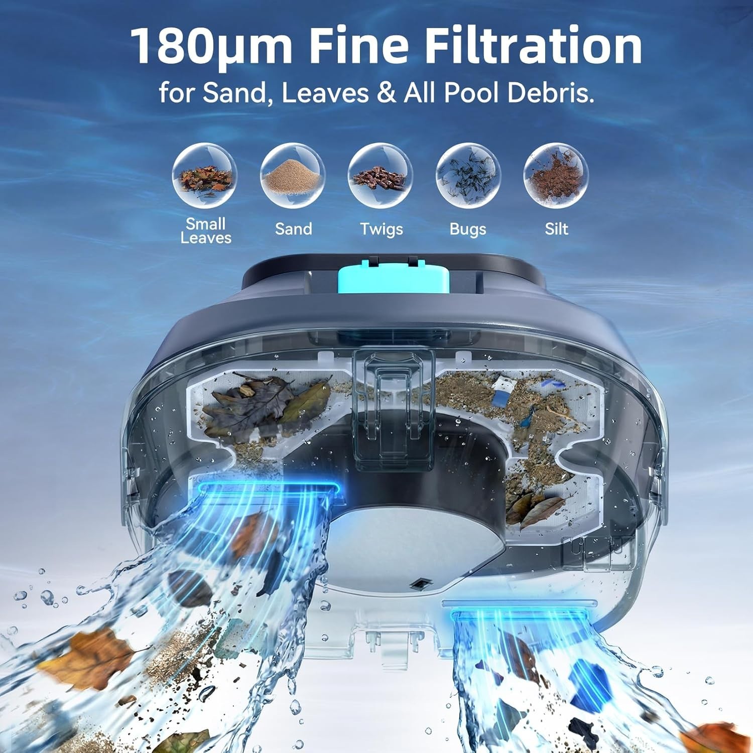 High-Performance Cordless Pool Cleaner: Ideal for Above-Ground & Inground Pools