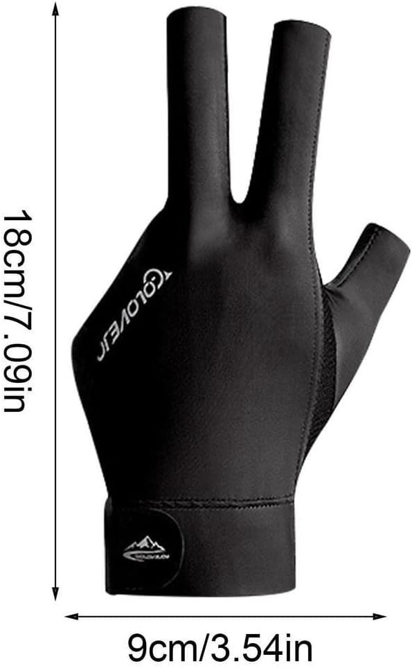 2 PCS Breathable Pool Gloves, Spandex Snooker Left Hand Three Fingers Glove, …