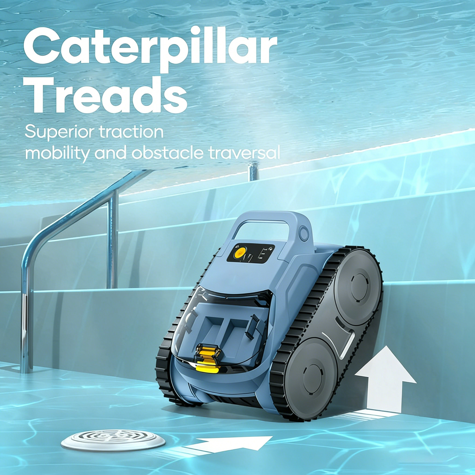 2026 New Cordless Robotic Pool Cleaner | 120W Brushless Motor Pool Vacuum