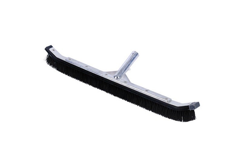 24&Prime; Pool Brush w/ Handle Commercial Heavy Duty Aluminum Back Nylon Bristle
