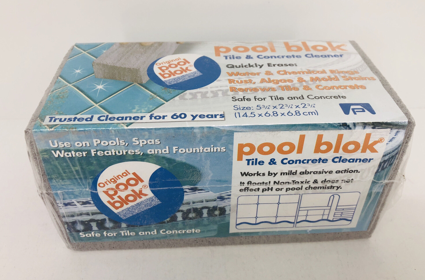 Floating Pool Blok Pumice Stone for Pool Spa Tile Concrete Cleaning Size 6x3x3&Prime;