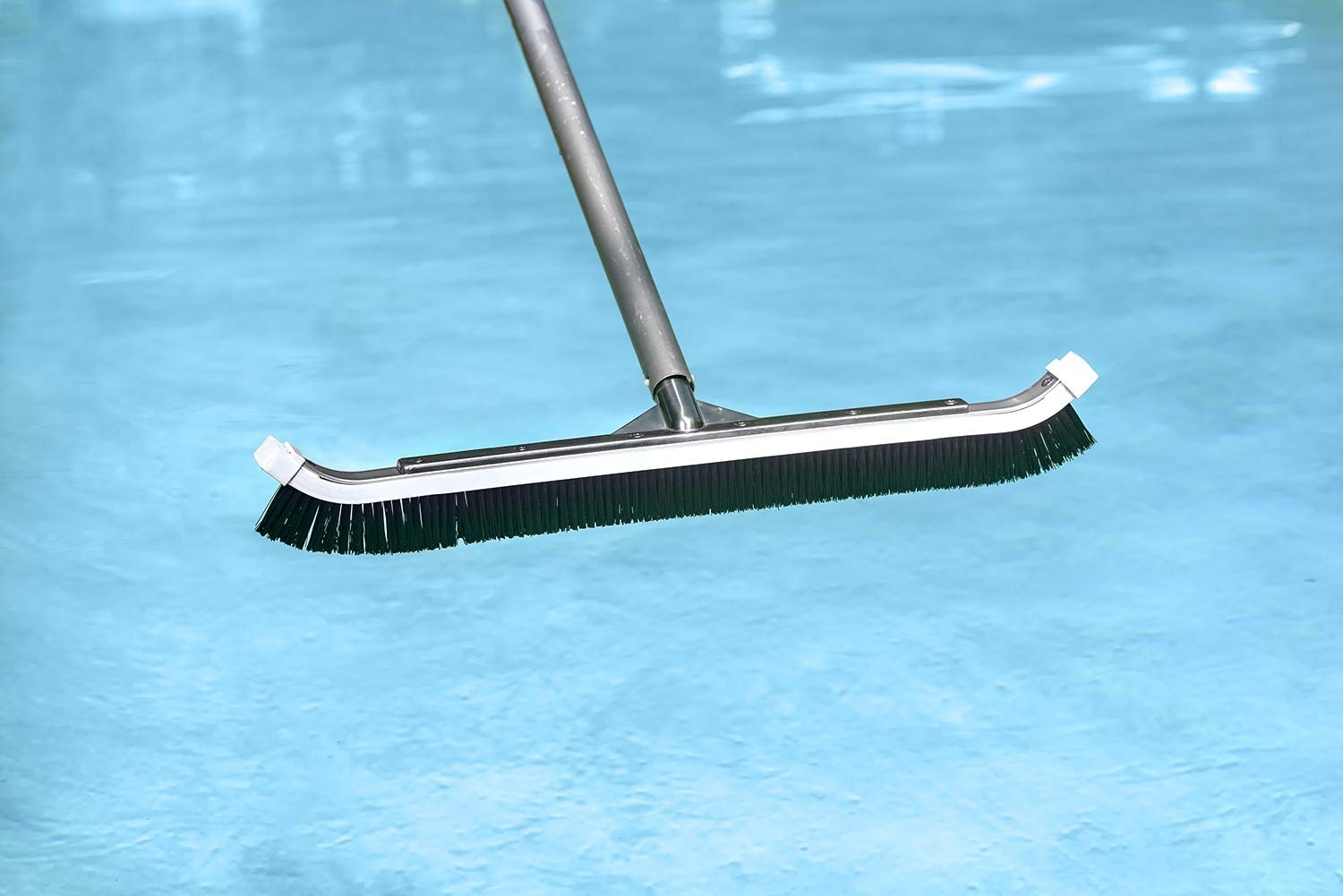 24&Prime; Aluminum Back Brush for Pool Cleaning – Heavy Duty, Commercial Grade Tool