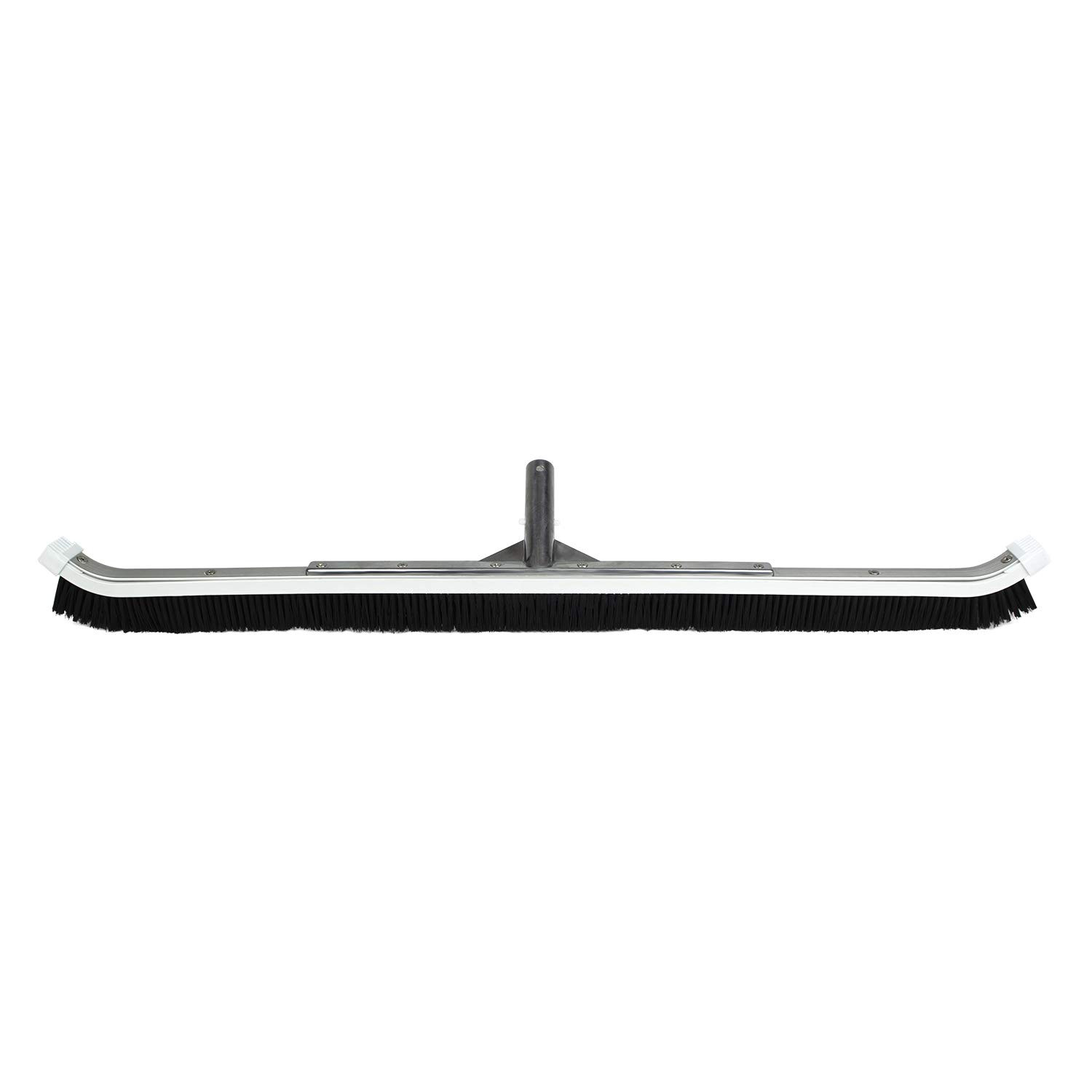 36-Inch Extra-Wide Commercial Pool Brush, Heavy-Duty Aluminum Back, Curved Head