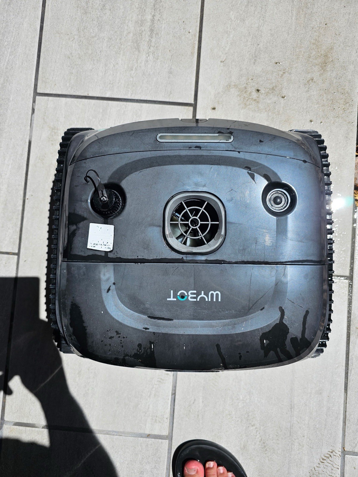 WYBOT Cordless Robotic Pool Cleaner Vacuum, Black, Filter & Charger