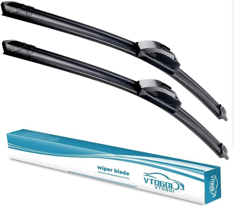 VTOGOI OEM Quality 21 »+19 » Windshield Wiper Blades,Premium All-Seasons J-Hook