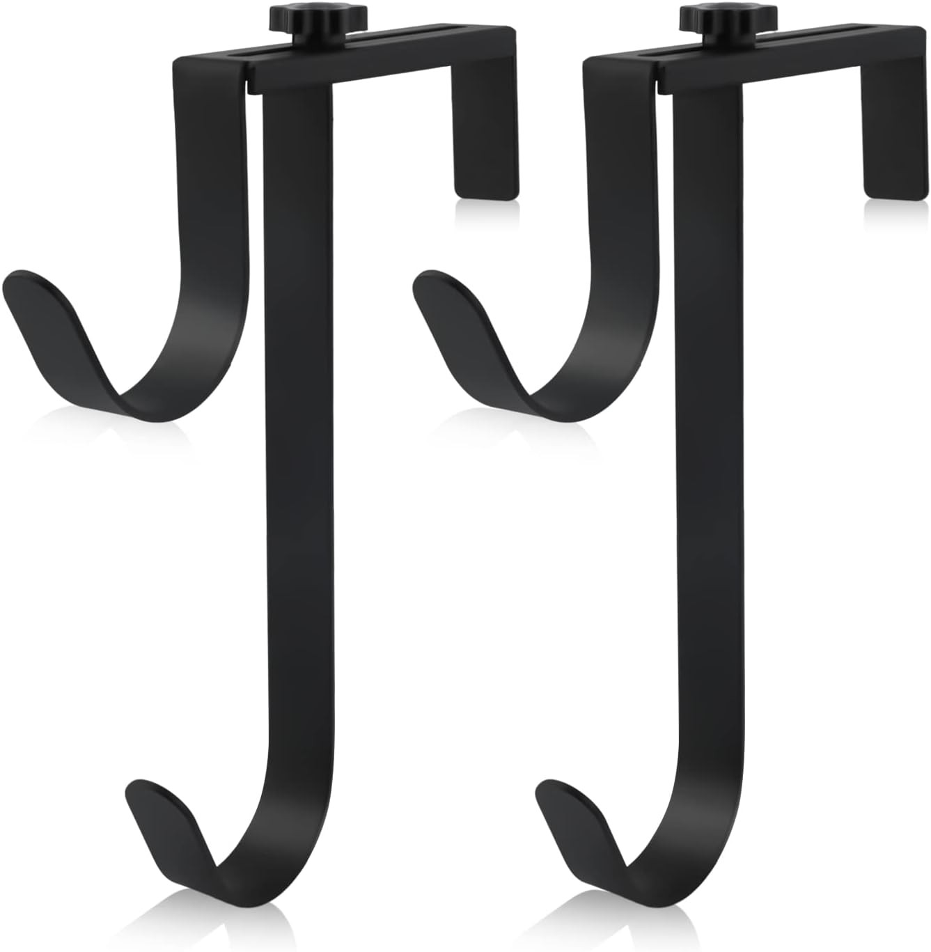 2PCS Double Pool Pole Hanger Hooks, Adjustable Panel Rustproof Fence Hooks Metal