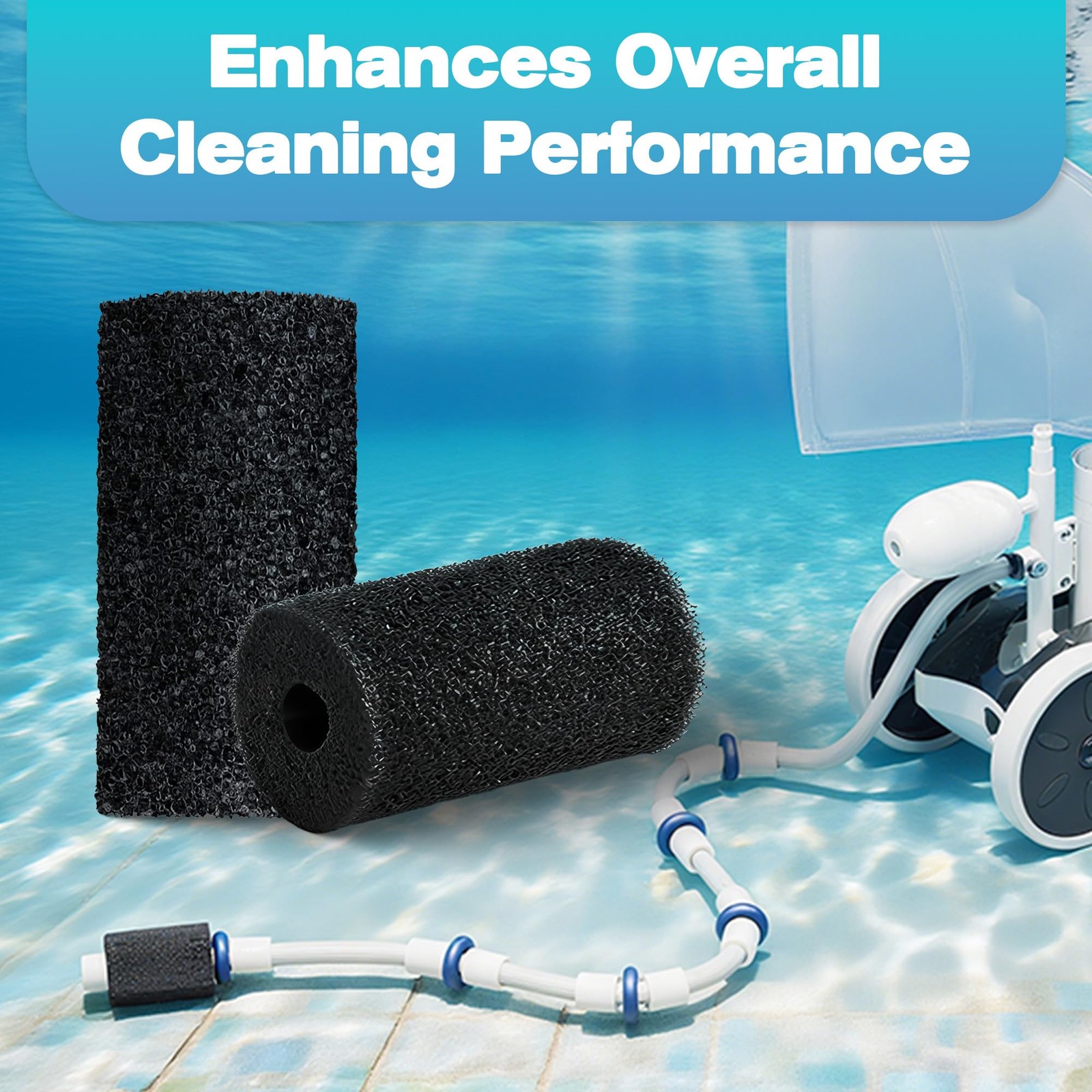 12 Pack for Polaris Pool Cleaner Parts, Sweep Hose Tail Scrubbers Replacement…