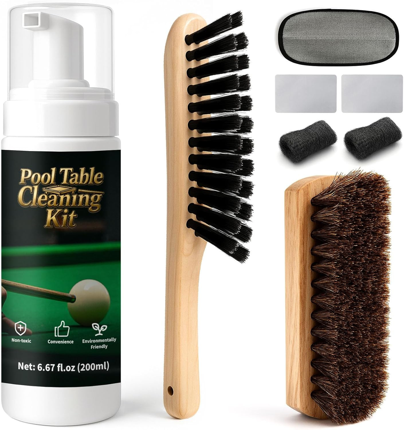 8 Pcs Pool Table Cleaning Kit Powerful Cleaner Quickly Breaks down Chalk Stains