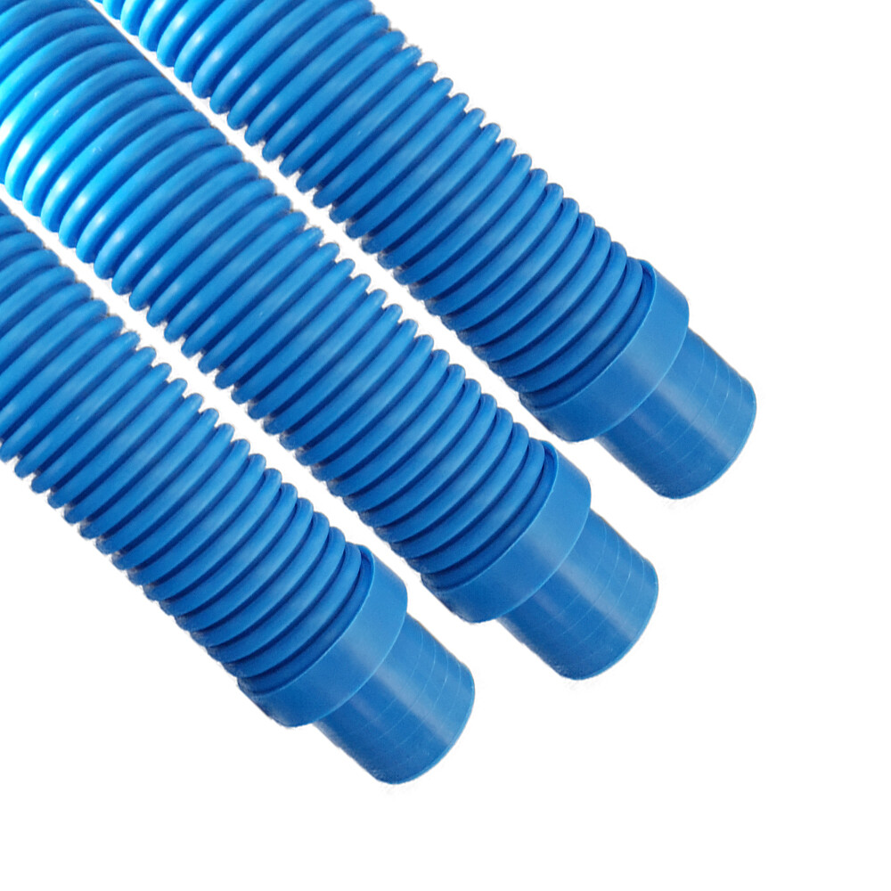 Puri Tech Pool Cleaner Vac Hose Kreepy Krauly Barracuda 1.5 in x 48ft Blue 3 pk