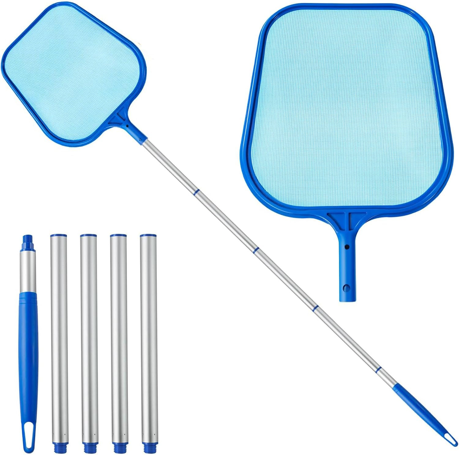 Swimming Pool Skimmer Net with 5 Pole Sections and Ultra Fine Mesh