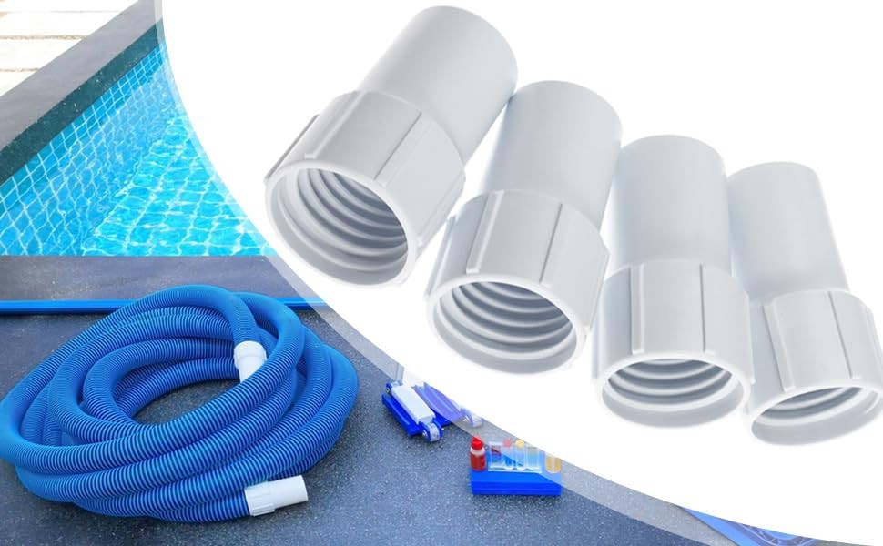 Nayciiy 1-1/2&Prime; Threaded Pool Hose Cuff Swimming Vacuum 1.5 inches, 4