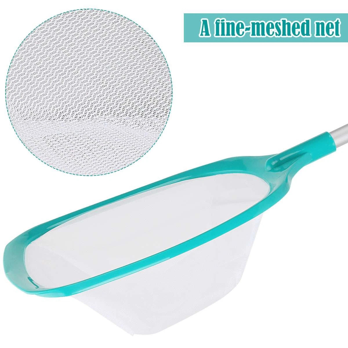 Swimming Pool Leaf Rake Heavy Duty Skimmer Net Fine Mesh Deep Bag，1pcs