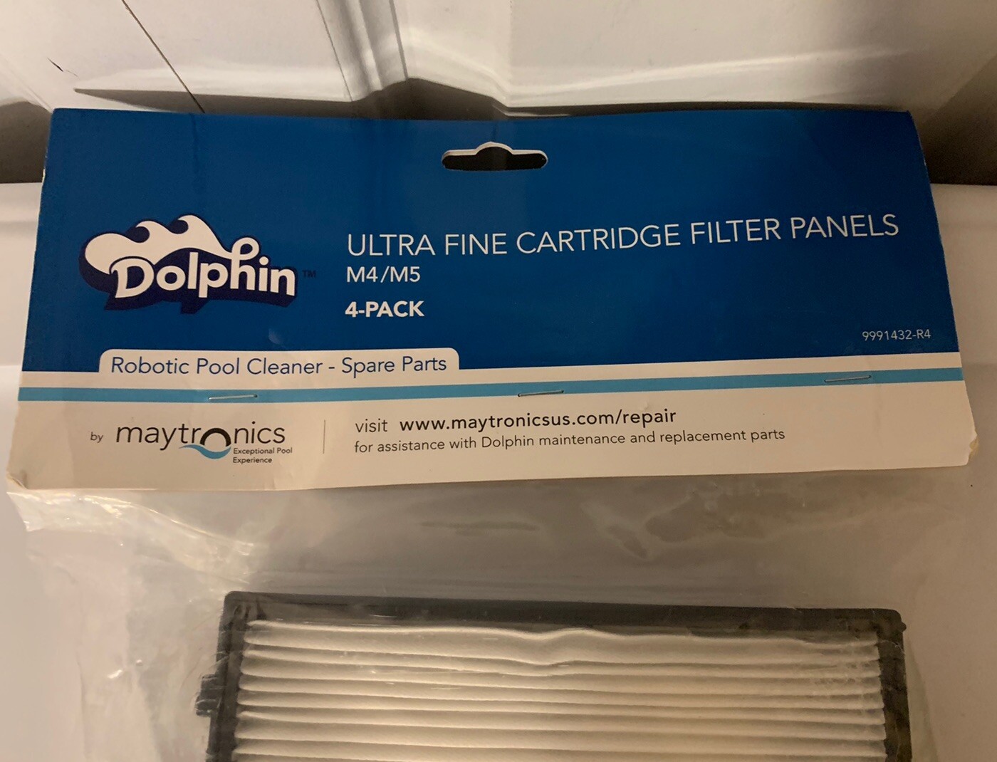 Maytronics Dolphin Large Ultra Fine Cartridge Filter Panel Pack of 4 9991425 R4