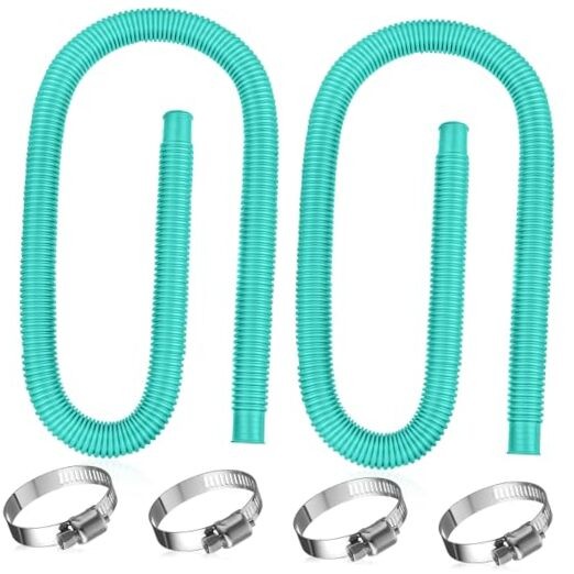 2 Pcs Pool Hose for Above Ground 1.5 Inches Diameter Upgraded Pump Lake Blue