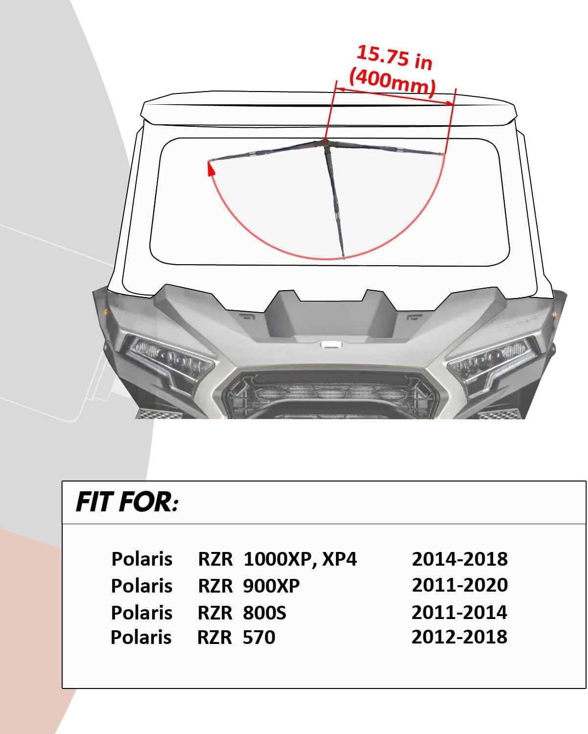 Wiper Arm and Wiper blade set for B170 series Wiper Motor fits for Polaris RZR