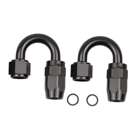 Aluminum Swivel Hose End Fitting 180 Degree for Braided CPE Fuel 8AN