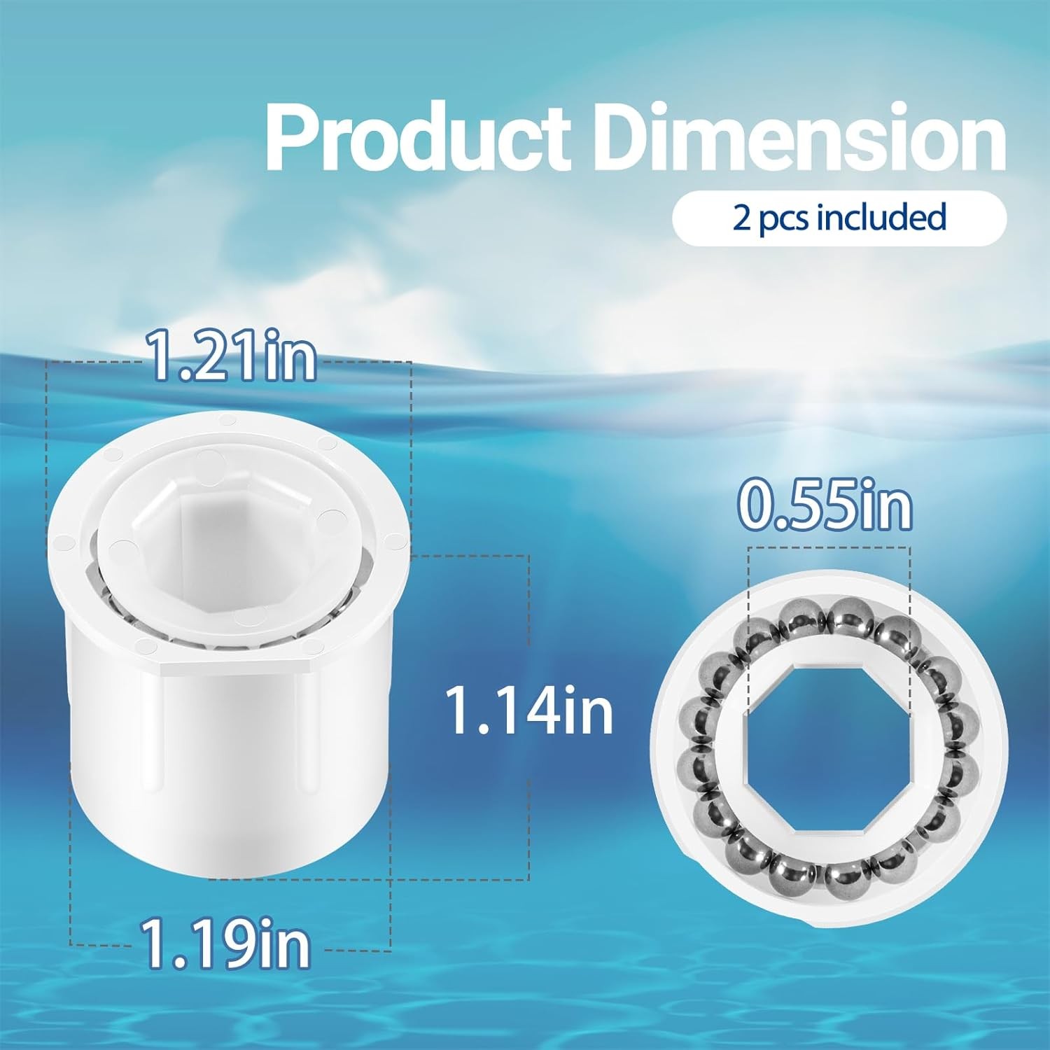 PVX976PK2 Wheel Bearing Kit for Hayward AquaNaut, Poolvergnuegen Pool Cleaners