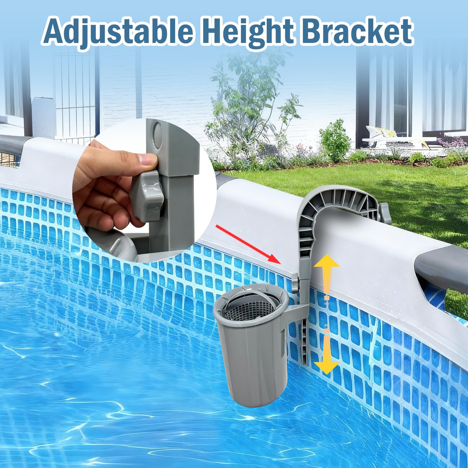 Pool Skimmer Above Ground Wall Mount Surface Debris Filter Heavy Duty ABS