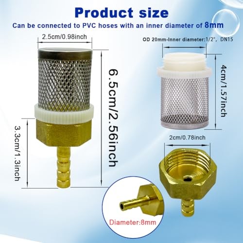 8mm Inline Strainers Filter Copper Tube Joint 8mm Diameter Hose Diameter 8MM