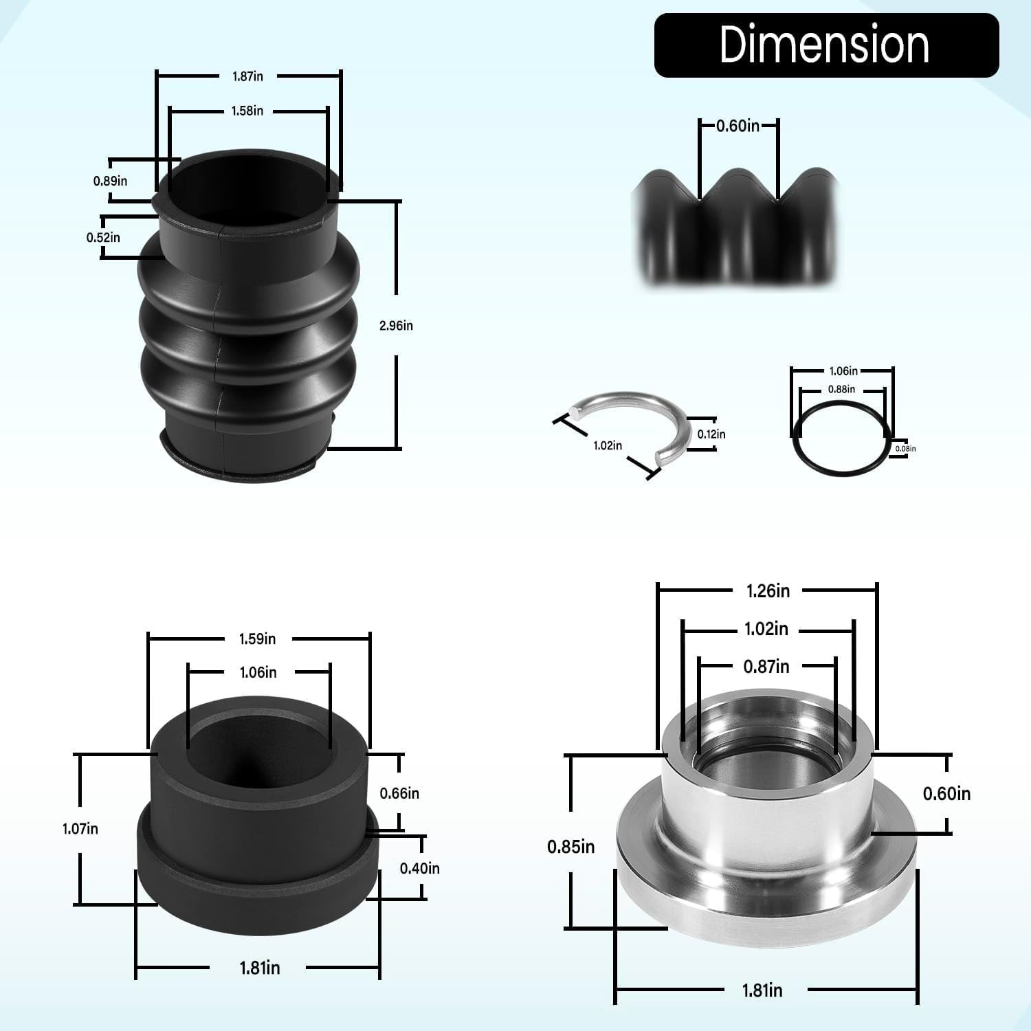 SeaDoo 1996-2007 Carbon Seal Drive Line Rebuild Kit – Black