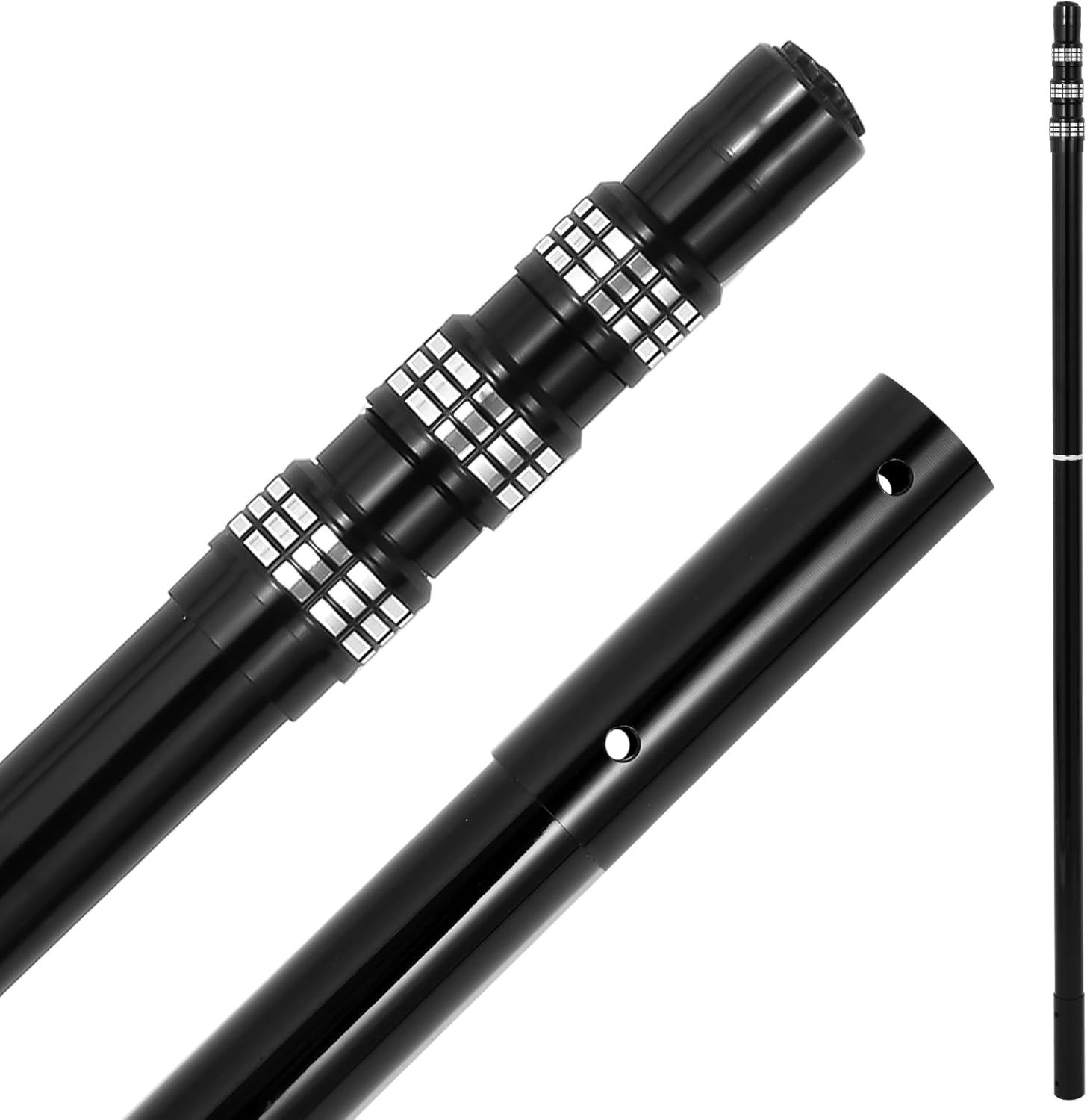 15ft Carbon Fiber Telescopic Pool Cleaning Pole for Skimmers & Brushes