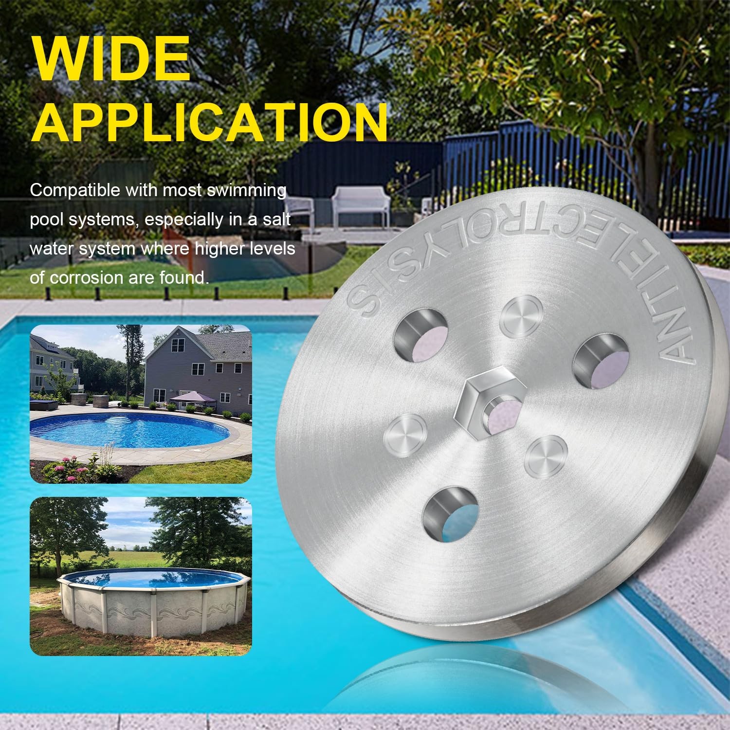 Pool Zinc Anode Weight Plate Anti-Electrolysis Sacrificial Anode Pool Skimmer…