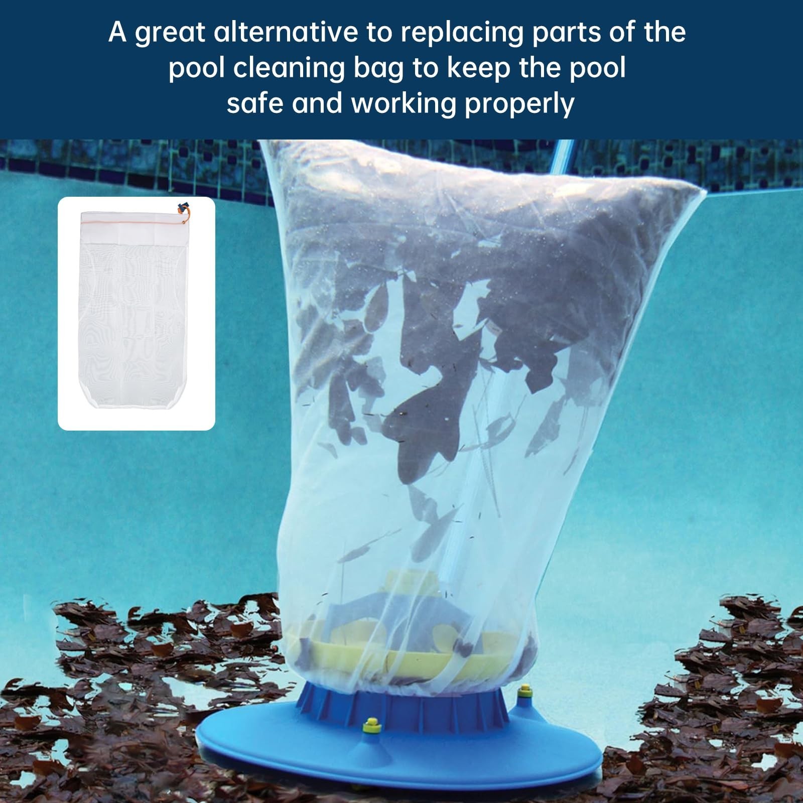 Pool Vacuum Bag Replacement – Ultra Fine 150 Micron Mesh for Swimming Pool Clean