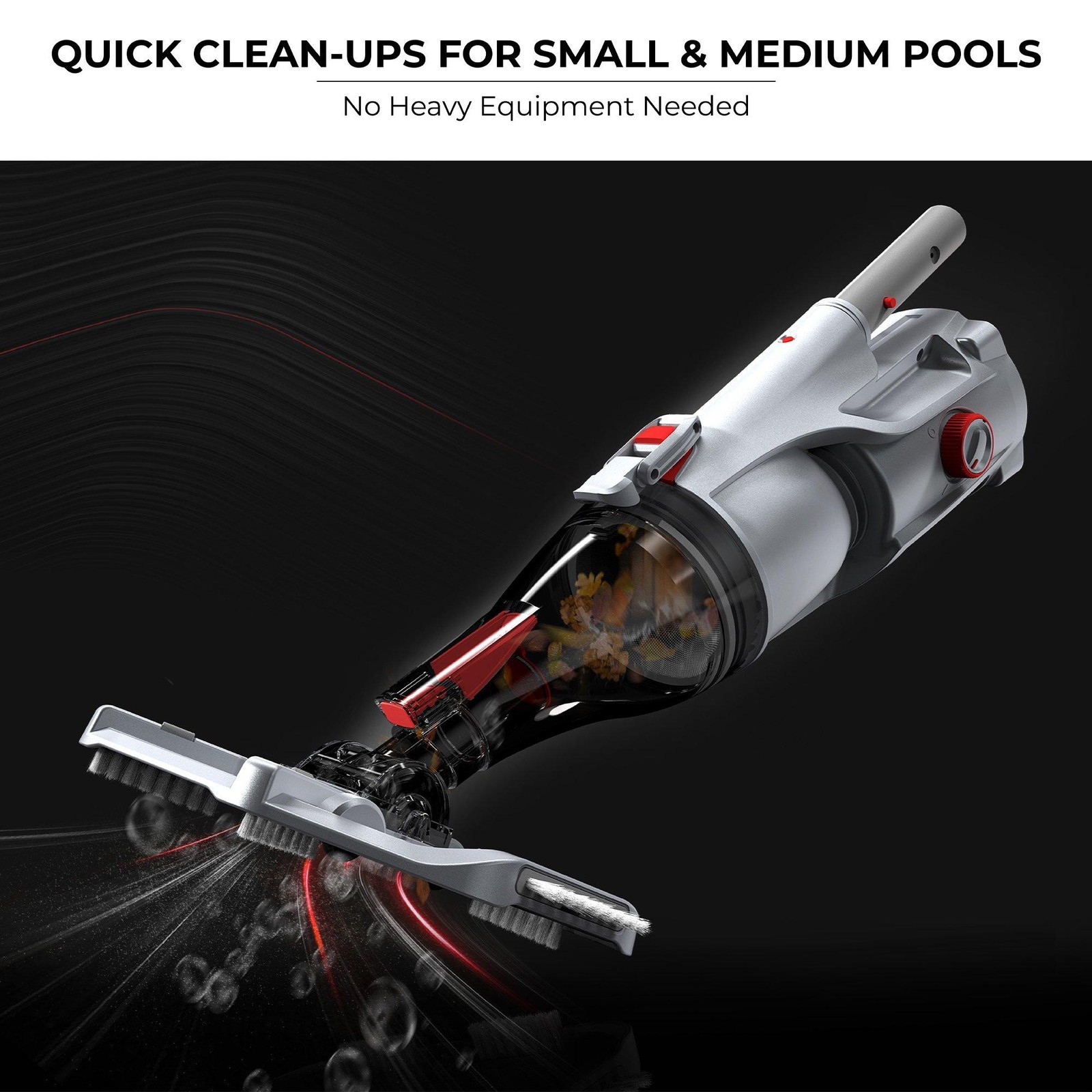 Voltera 33 Cordless Rechargeable Handheld Everyday Small and Medium Pool Vacuum