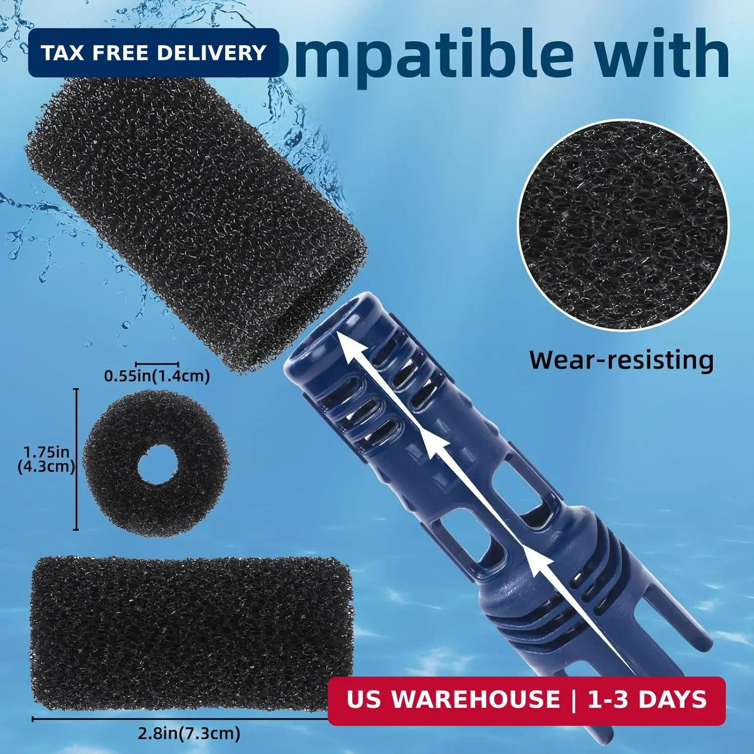 vibement 6 Pack Tail Scrubber Replacement for Polaris Pool Cleaner Parts, High D