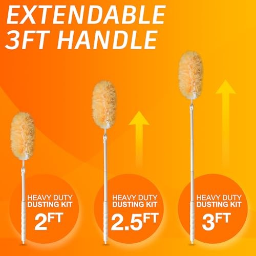 Heavy Duty Multi Surface 360°Heavy 20 Count with Extendable Handle (Pack of 1)