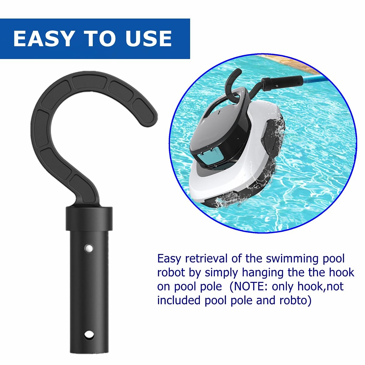 Universal Hook for Robotic Pool Cleaner,Pool Accessories Hook for Pool Vacuum…