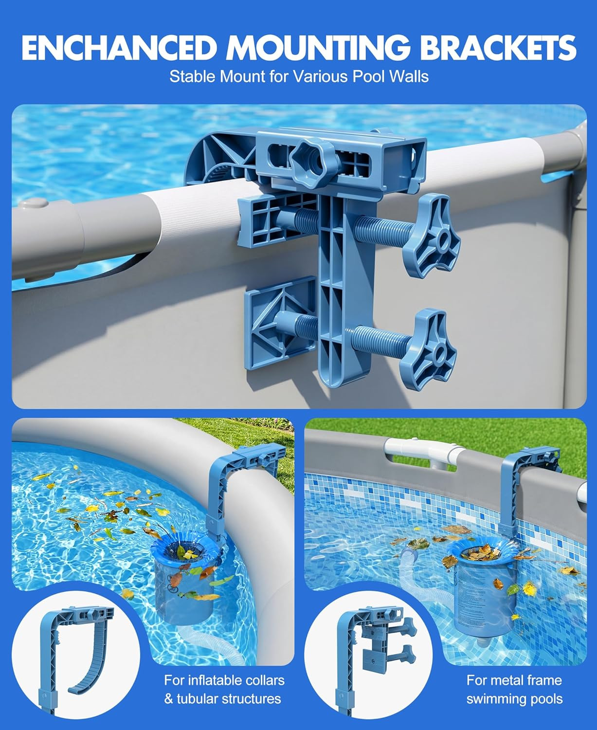 Kirswp 2026 above Ground Pool Skimmer with 3 Skimmer Socks | Wall Mount Surface