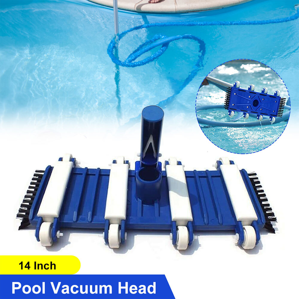 Swimming Pool Weighted Vacuum Head w/ Side Brushes for Above Ground & In Ground