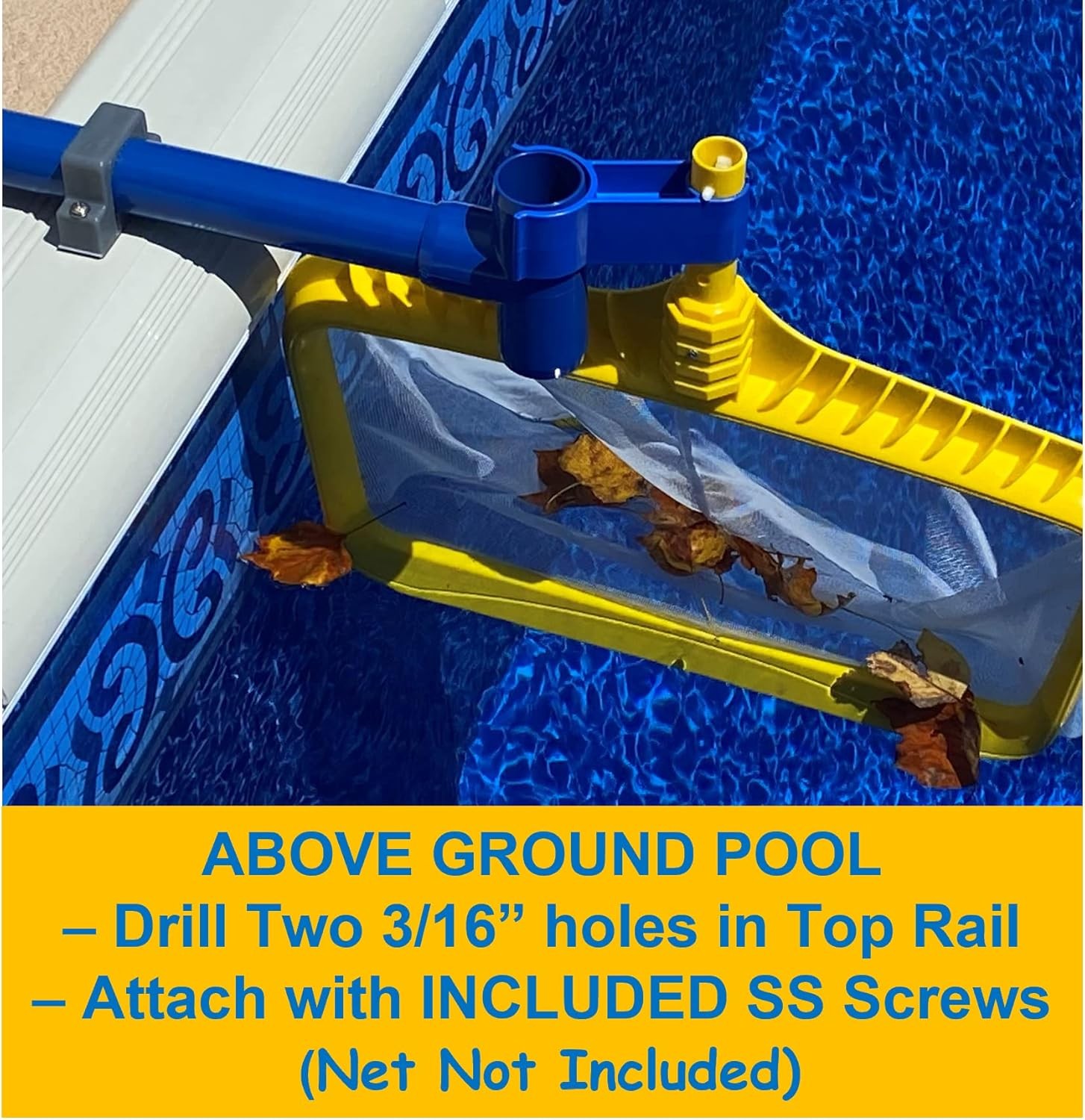 Above Ground Pool Leaf Skimmer Kit (Net NOT Included)